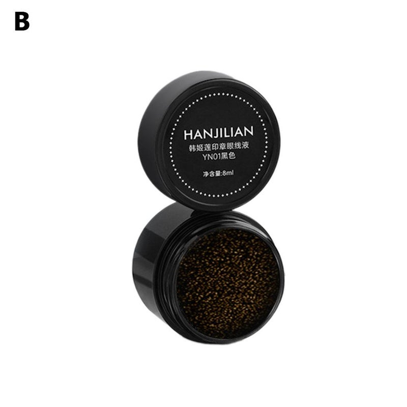 Han Jilian Eyeliner Stamp + Liquid Eyeliner: Instant Eyeliner Application, Waterproof and Smudge-proof Eyeliner Tool, Eyeliner Drawing Miracle